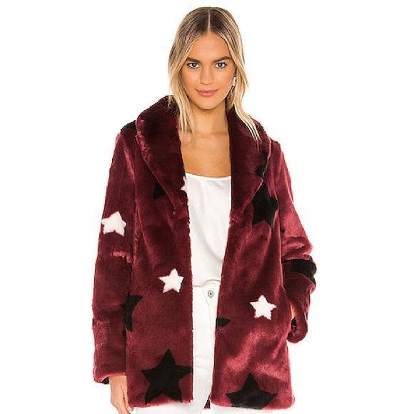 MAJORELLE Jackets & Blazers - MAJORELLE Althea Star Faux Fur Coat Revolve